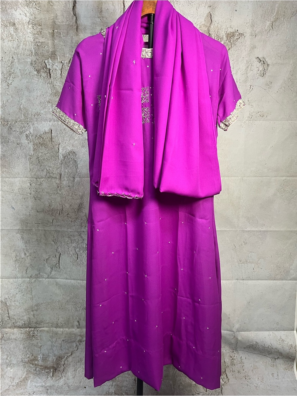 Vivid Purple Magenta Dress Fabric Panel